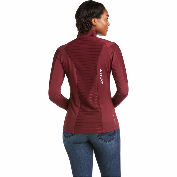 2021 Ariat Womens Facet Long Sleeve Base Layer 10037611 - Windsor Wine